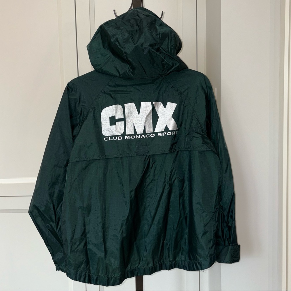 Club Monaco Kids Forest Green Windbreaker Jacket Lightweight Packable Size 10